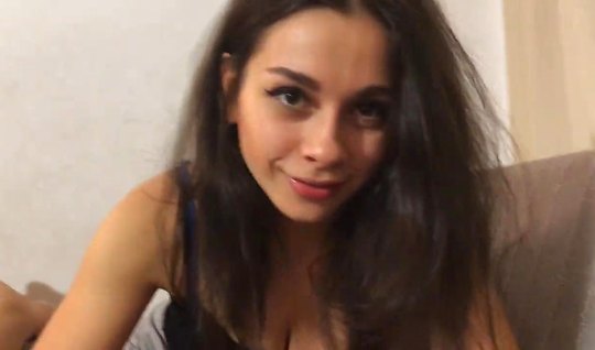 Russian girl and her boyfriend make homemade POV porn taking cum