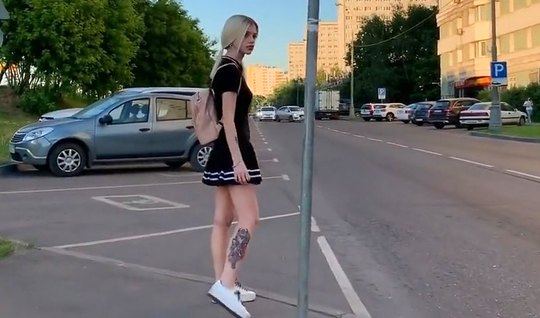 Russian blonde agreed to a Blowjob on Amateur camera...